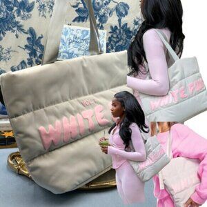 🆕 WHITE FOX BOUTIQUE 🧿 NWOT Vol 1. Tote Bag, Ivory & Pink